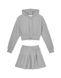 Comfortable Hooded Skirt Suit