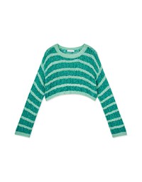 Two Tone Cropped Knit Top