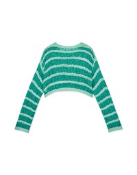 Two Tone Cropped Knit Top