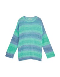 【SHIUAN'S DESIGN】Colorful Two Tone Loose Knit Top
