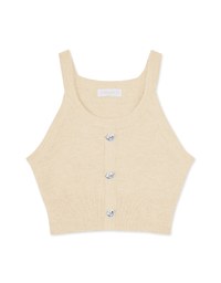 Love Shape Button Knitted Cami Top