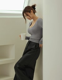 DOUBLE PUSH U Collar Heating BRA TOP