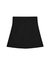 Mixed Material Splice Leather Skirts