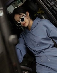 Casual Cotton Hooded Short Dress