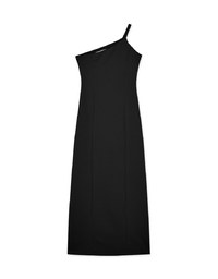 One Shoulder Hollow out Slit Maxi Dress (with padding)