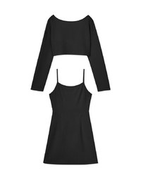 Two-Piece Off Shoulder Slit Dress