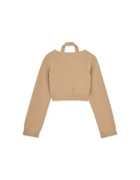 Front Twist Hollow-out Neck Knitted Top