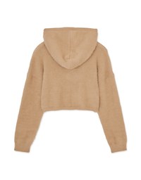 Crop Mohair Hooded Top