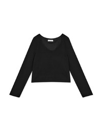 V Neck Basic Heattech Bra Top