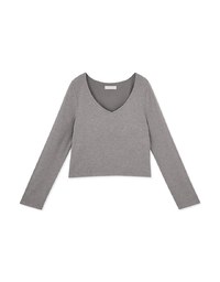 V Neck Basic Heattech Bra Top