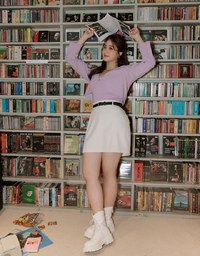 Two Piece Silver Button Ribbed Top