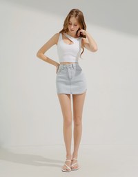 Supermodel Long Leg Denim Skirt