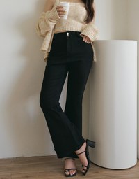 Comfortable Elastic Slim Fit Slit Pants