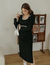 Halter Neck Hollow Knitted Maxi Dress