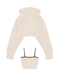 Knitted Hooded Set Wear
