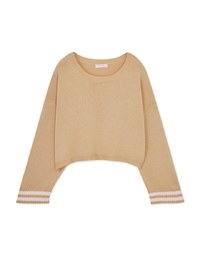 Preppy Style Knit Crop Top
