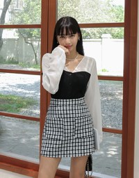 Chiffon Sheer Patchwork Top