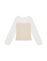 Chiffon Sheer Patchwork Top