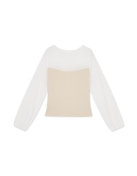 Chiffon Sheer Patchwork Top