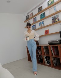 Chiffon Sheer Patchwork Top