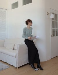 High Waist Slimming Slit Maxi Skirt