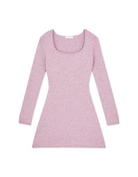 Big U Neck Hollow Back Bodycon Mini Dress