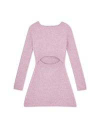 Big U Neck Hollow Back Bodycon Mini Dress