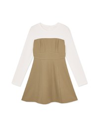 Spliced Stitched Mini Dress