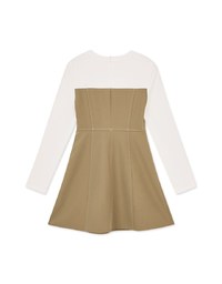 Spliced Stitched Mini Dress