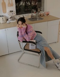 Colorful Line Knitted Crop Top