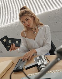 Sexy Lazy Off-Shoulder Open Collar Blouse