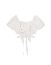 Front Scrunch Low Back Tie Strap Top