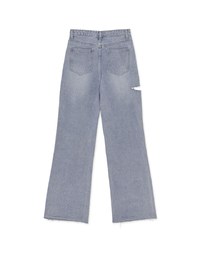 Street Drawstring Distressed Wide Pants