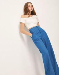 Skysrcaper Denim Wide Pants