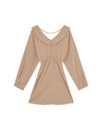 2WAY Gold Cahin Lapel Shirt Dress