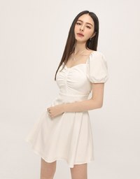Sweet Scrunch Puff Short Dress