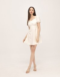 Sweet Scrunch Puff Short Dress