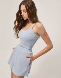 Thin Strap Tank Top Casual Set (With Padding)