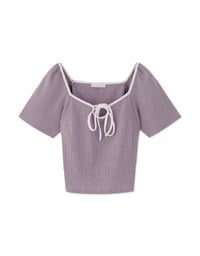 2WAY Tie Strap Ribbed Top