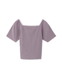 2WAY Tie Strap Ribbed Top