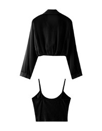 Sheer Twist Shirt Set Wear