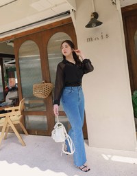 Sheer Twist Shirt Set Wear