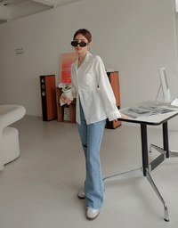 マルチレイヤードバックリボンシャツ