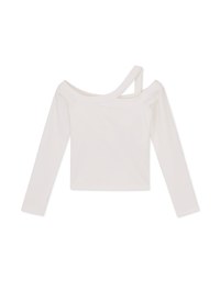 Soft Hollow Cut-Off Shoulder Top (With Padding)