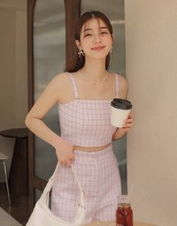 Bohemian Boho Style Tweed High Waisted Wide Pants Culottes