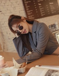 Textured Wide Pleated Suit Skirts