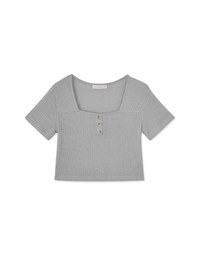 Square-Neck Straight Line Top