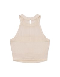 Halter Sheer Padded Tank Top