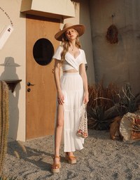 2WAY Sheer Tie Strap Top