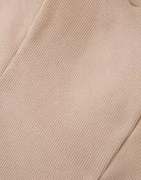 Solid Color Heart Neckline Knit Padded Top